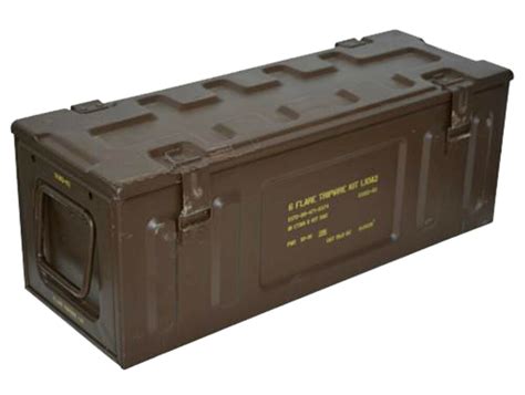 large 105mm british army issue metal ammo box|105mm ammo box.